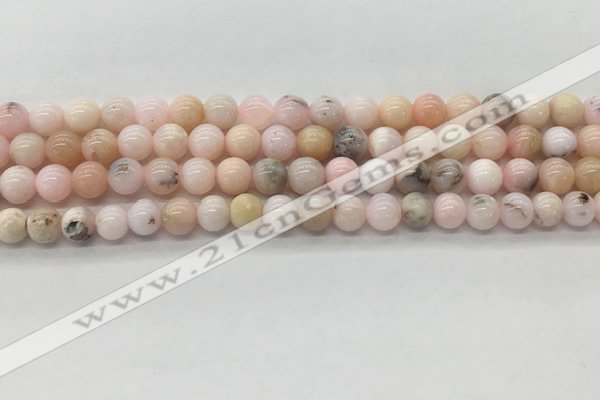 COP1702 15.5 inches 6mm round natural pink opal gemstone beads