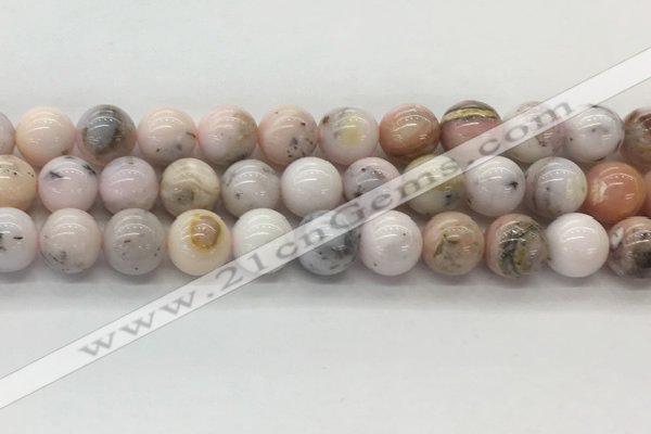 COP1705 15.5 inches 12mm round natural pink opal gemstone beads