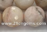 COP1717 15.5 inches 18mm faceted round natural pink opal beads