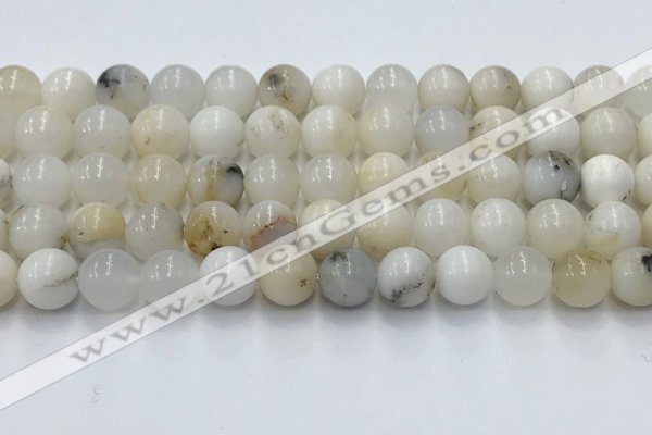 COP1727 15.5 inches 10mm round white opal beads wholesale