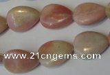 COP173 15.5 inches 13*18mm flat teardrop pink opal gemstone beads