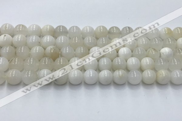 COP1731 15.5 inches 8mm round white opal beads wholesale