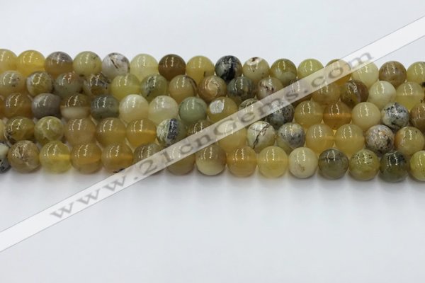 COP1736 15.5 inches 8mm round yellow opal beads wholesale