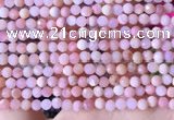 COP1740 15.5 inches 4mm faceted round natural pink opal beads