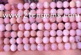 COP1742 15.5 inches 6mm faceted round natural pink opal beads