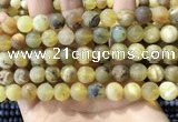 COP1769 15.5 inches 12mm round matte yellow opal beads wholesale