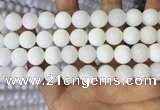 COP1773 15.5 inches 10mm round white opal gemstone beads