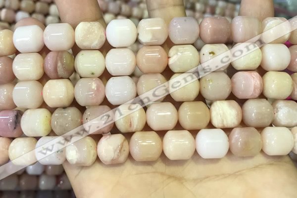 COP1775 15.5 inches 10*12mm tube pink opal gemstone beads