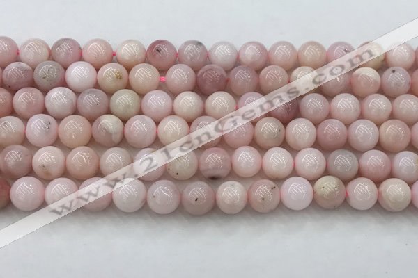 COP1781 15.5 inches 8mm round pink opal gemstone beads