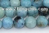 COP1790 15.5 inches 6mm round blue opal gemstone beads