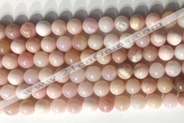 COP1797 15.5 inches 8mm round pink opal gemstone beads