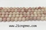 COP1823 15.5 inches 10mm round Chinese pink opal gemstone beads wholesale