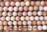 COP1928 15 inches 10mm round natural pink opal gemstone beads