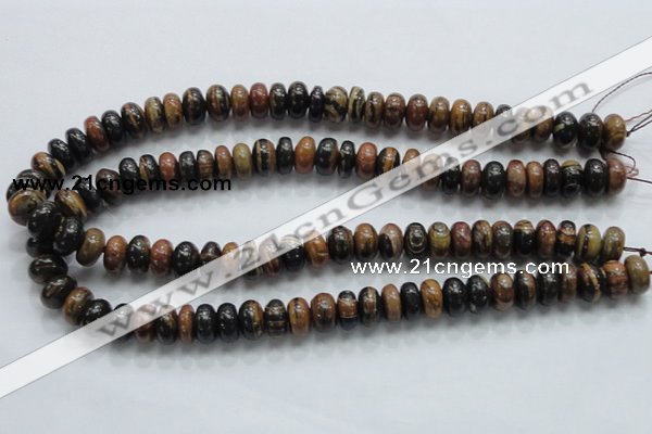 COP202 15.5 inches 7*12mm rondelle natural brown opal gemstone beads