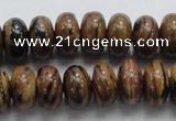 COP203 15.5 inches 8*14mm rondelle natural brown opal gemstone beads