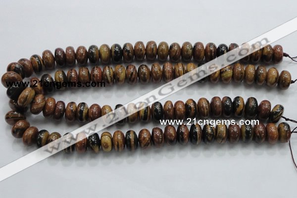 COP203 15.5 inches 8*14mm rondelle natural brown opal gemstone beads