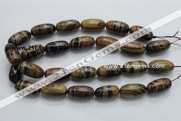 COP209 15.5 inches 15*30mm rice natural brown opal gemstone beads