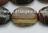 COP217 15.5 inches 22*30mm oval natural brown opal gemstone beads