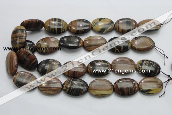 COP217 15.5 inches 22*30mm oval natural brown opal gemstone beads