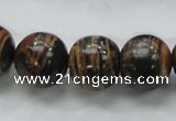 COP224 15.5 inches 16mm round natural brown opal gemstone beads