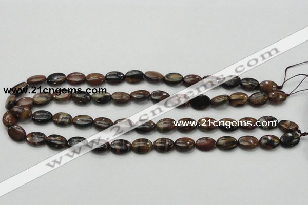 COP231 15.5 inches 10*14mm oval natural brown opal gemstone beads