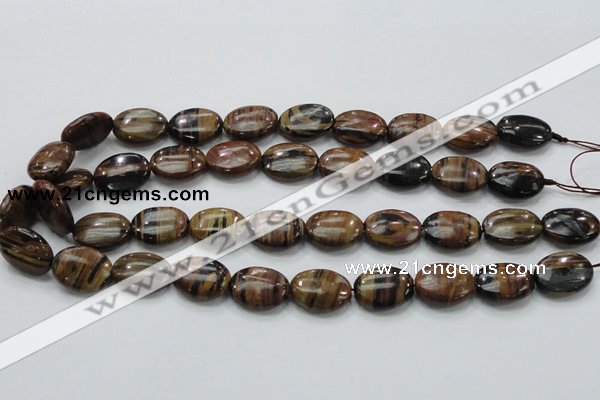 COP232 15.5 inches 15*20mm oval natural brown opal gemstone beads