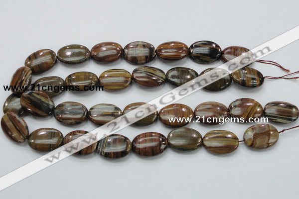 COP233 15.5 inches 18*25mm oval natural brown opal gemstone beads