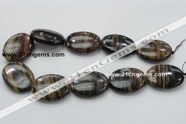 COP235 15.5 inches 30*40mm oval natural brown opal gemstone beads