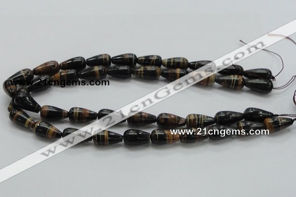 COP238 15.5 inches 10*20mm teardrop natural brown opal gemstone beads