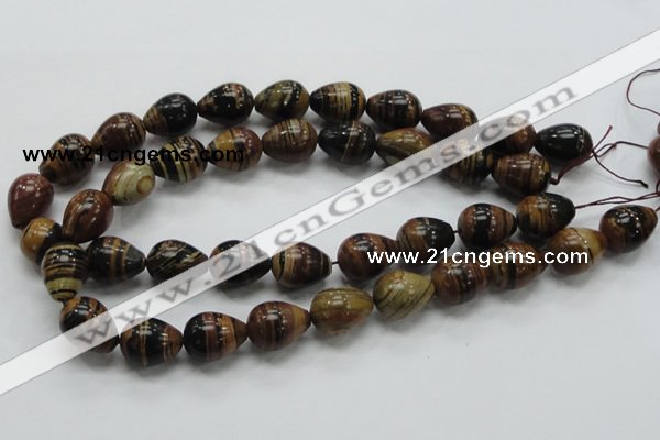 COP239 15.5 inches 15*20mm teardrop natural brown opal gemstone beads