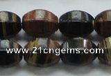 COP240 15.5 inches 13*18mm faceted rice natural brown opal gemstone beads