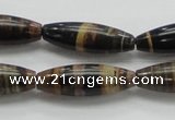 COP242 15.5 inches 10*30mm rice natural brown opal gemstone beads