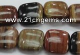 COP246 15.5 inches 18*18mm square natural brown opal gemstone beads