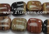 COP246 15.5 inches 18*18mm square natural brown opal gemstone beads