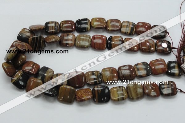 COP246 15.5 inches 18*18mm square natural brown opal gemstone beads