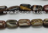 COP248 15.5 inches 10*14mm rectangle natural brown opal gemstone beads