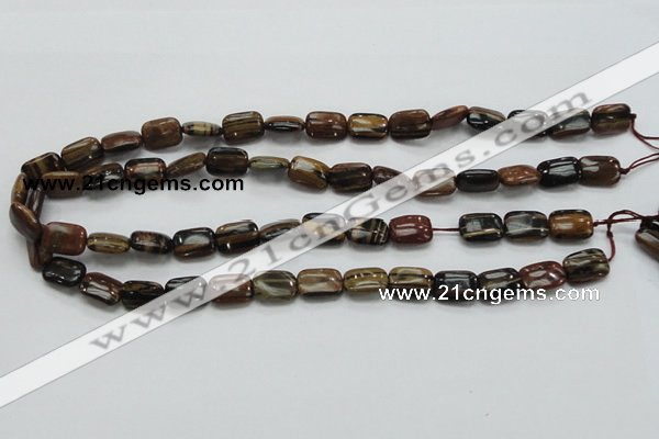 COP248 15.5 inches 10*14mm rectangle natural brown opal gemstone beads