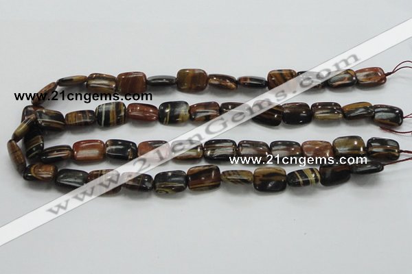 COP249 15.5 inches 12*16mm rectangle natural brown opal gemstone beads