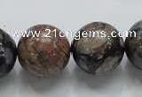 COP250 15.5 inches 20mm round natural grey opal gemstone beads