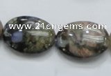 COP255 15.5 inches 18*25mm oval natural grey opal gemstone beads