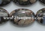 COP257 15.5 inches 20*30mm oval natural grey opal gemstone beads