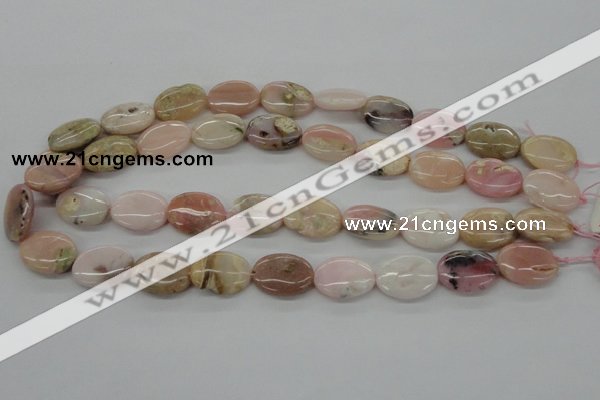 COP26 15*20mm oval natural pink opal gemstone beads Wholesale