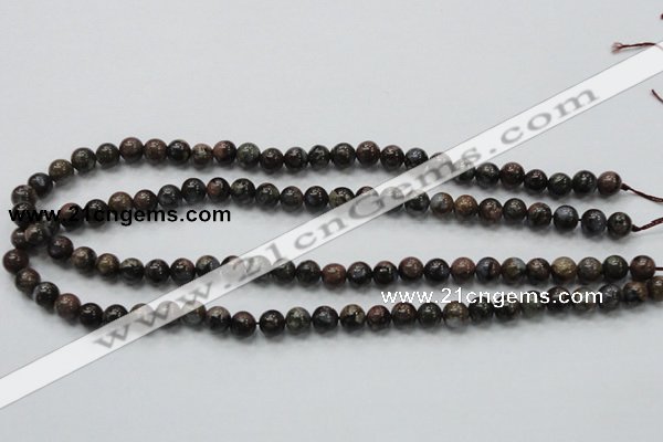 COP265 15.5 inches 8mm round natural grey opal gemstone beads