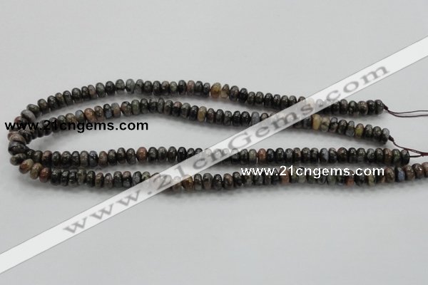 COP268 15.5 inches 4*8mm rondelle natural grey opal gemstone beads