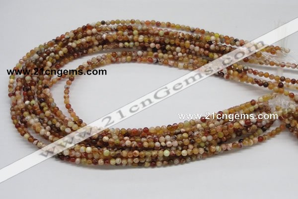 COP300 15.5 inches 4mm round brandy opal gemstone beads wholesale