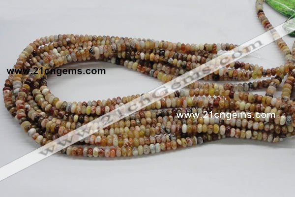 COP302 15.5 inches 3*6mm rondelle brandy opal gemstone beads wholesale