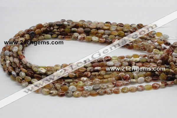 COP306 15.5 inches 6*8mm oval brandy opal gemstone beads wholesale