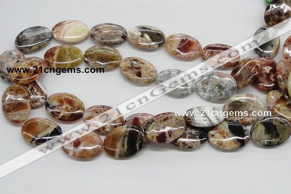 COP307 15.5 inches 22*30mm oval brandy opal gemstone beads wholesale