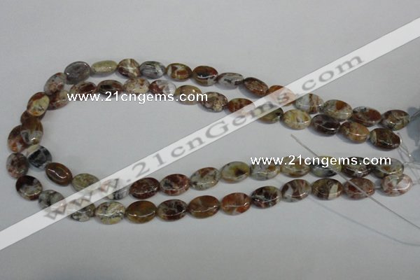 COP315 15.5 inches 10*14mm oval brandy opal gemstone beads wholesale