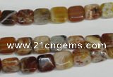 COP320 15.5 inches 8*8mm square brandy opal gemstone beads wholesale